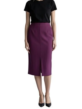 NWT Kit & Ace Serenity double knit midi pencil skirt with front slit & stretch